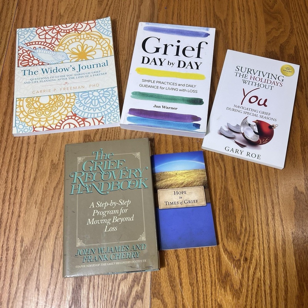 Lot Of 5 Grief Books Self Help Dealing With Loss Of Loved One Death Inspiration